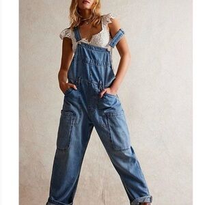 FREE PEOPLE WE THE FREE WAY BACK Denim Overalls